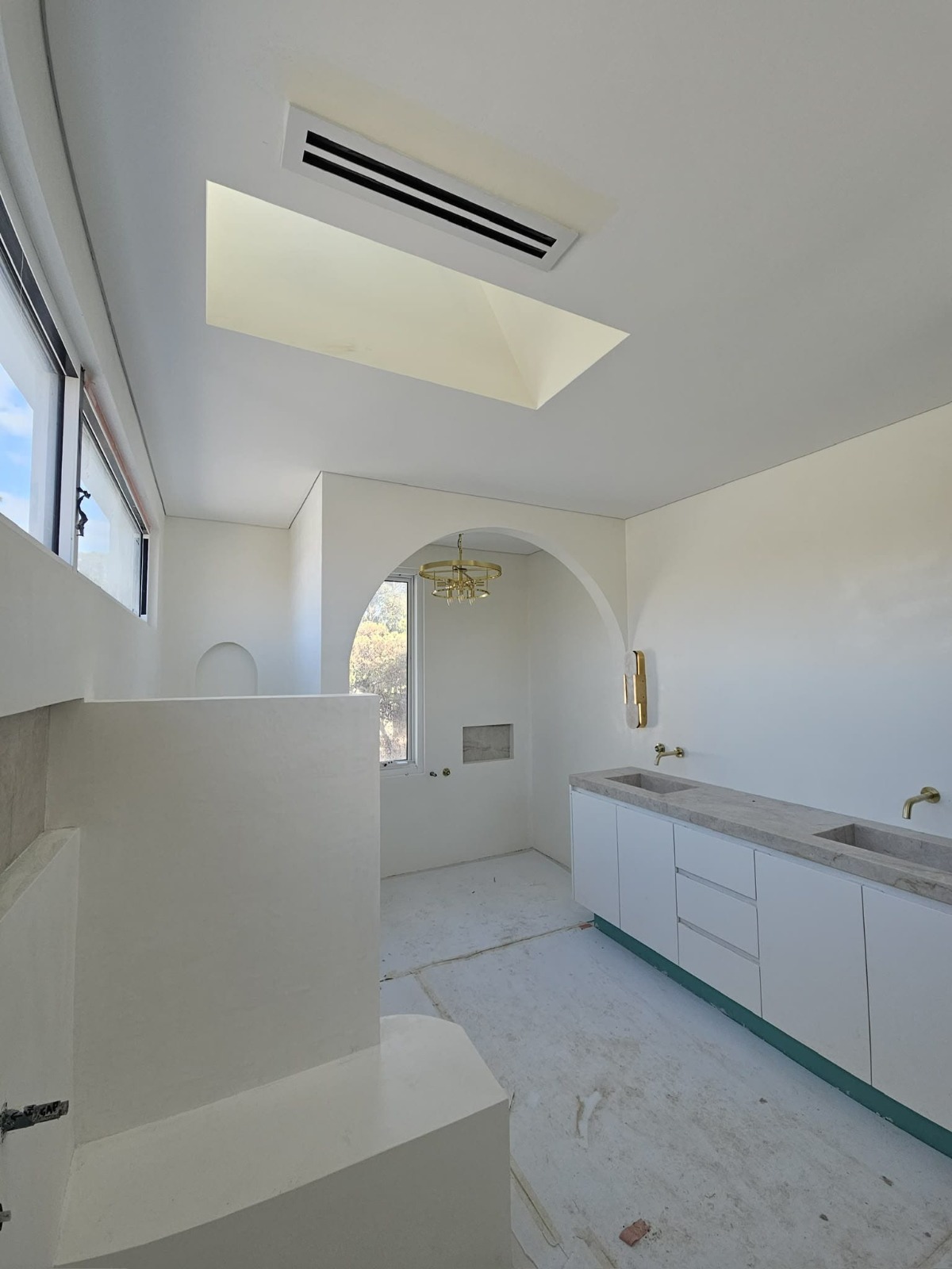 Grout-free wet area — micro cement project in Subiaco